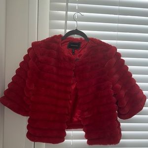 bcbgmaxazria Faux Fur Shrug M